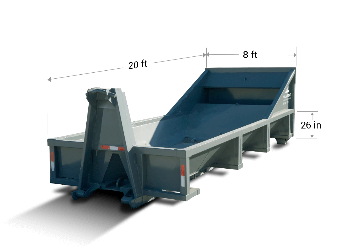 Full Tilt 11-yard concrete washout container